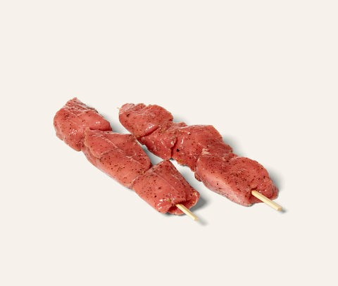 Brochettes de veau(noix de veau) marinee 1kg